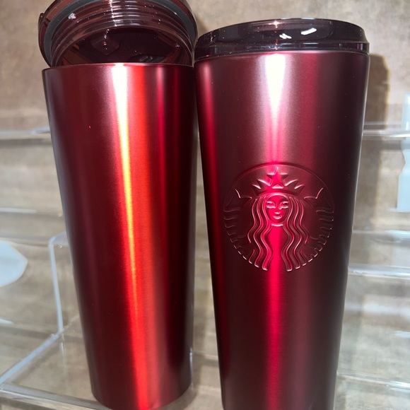 Venti 24oz Starbucks Tumbler Stainless Candy Red Gradient - Picture 2 of 4